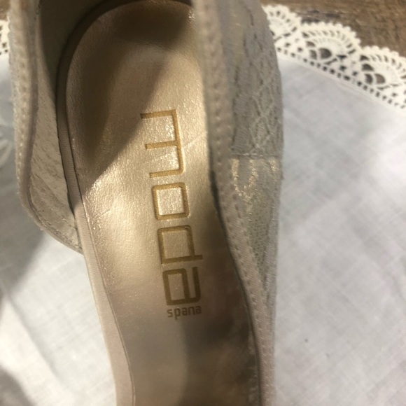 Moda Spana Lace Kitten Heel With Bows Size 8.5 - Picture 6 of 8